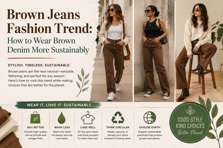 brown jeans fashion trend