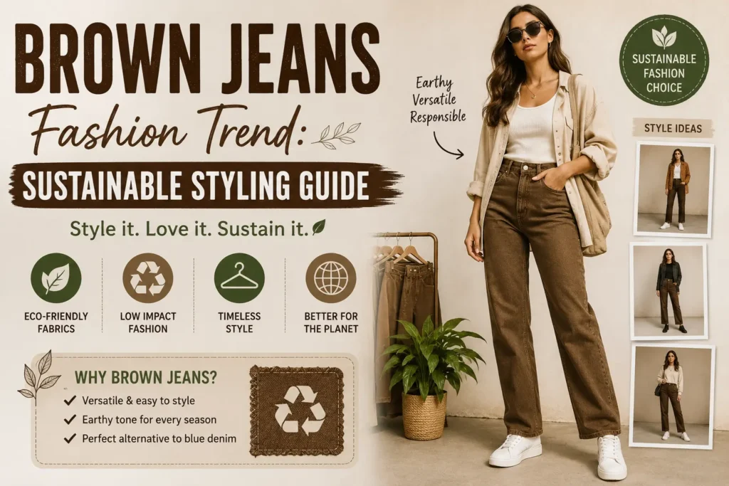 Brown Jeans Fashion Trend: Sustainable Styling Guide brown jeans fashion trend
