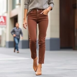 brown jeans fashion trend