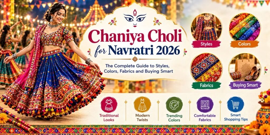Chaniya Choli for Navratri 2026: The Complete Guide to Styles, Colors, Fabrics and Buying Smart Chaniya Choli for Navratri